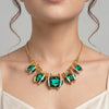 Emerald Orbit Statement Necklace