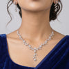 Silver Floral Vine Necklace Set