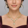 Golden Teardrop Crystal Necklace Set