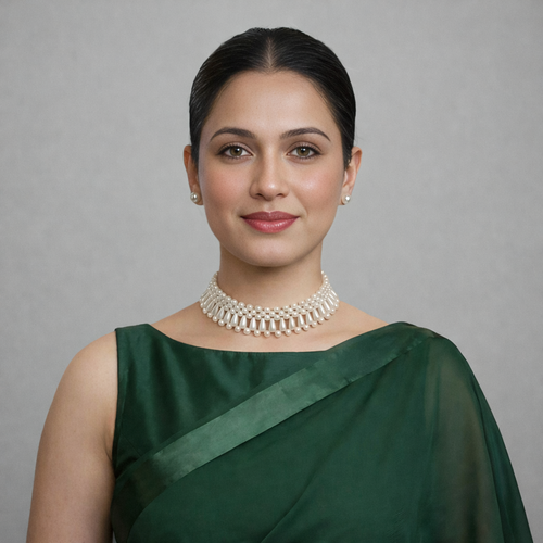 Classic Pearl Choker Set with Studs