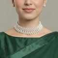 Classic Pearl Choker Set with Studs