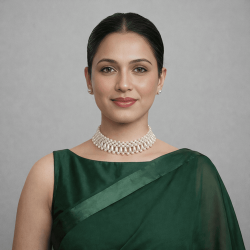 Classic Pearl Choker Set with Studs My Store 