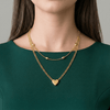 Golden Layered Heart Pendant Necklace My Store 