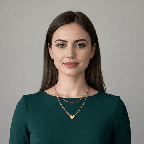 Golden Layered Heart Pendant Necklace My Store 