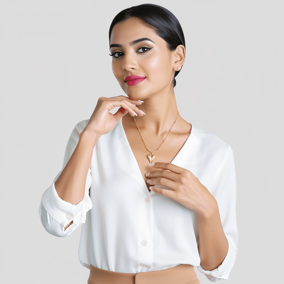 Modern Heart Pendant Necklace