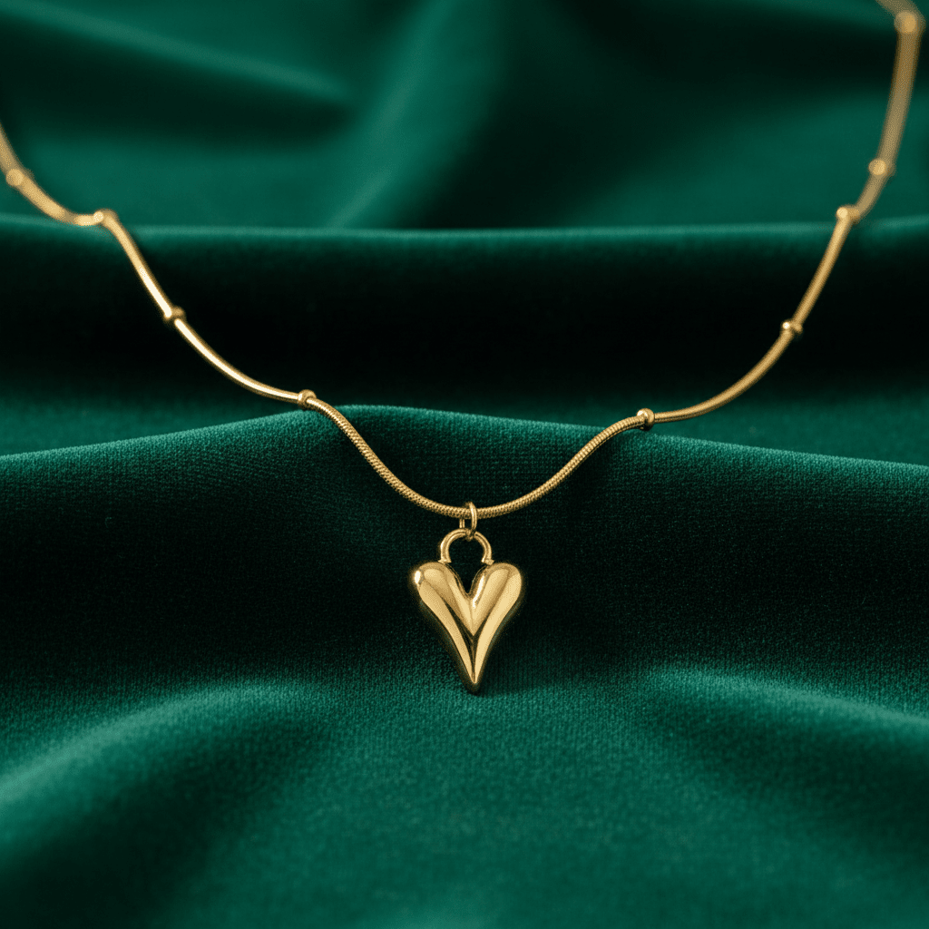 Modern Heart Pendant Necklace