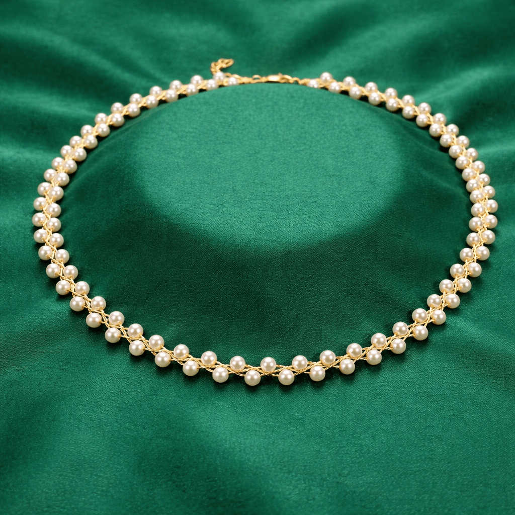 Pearl Link Collar Necklace