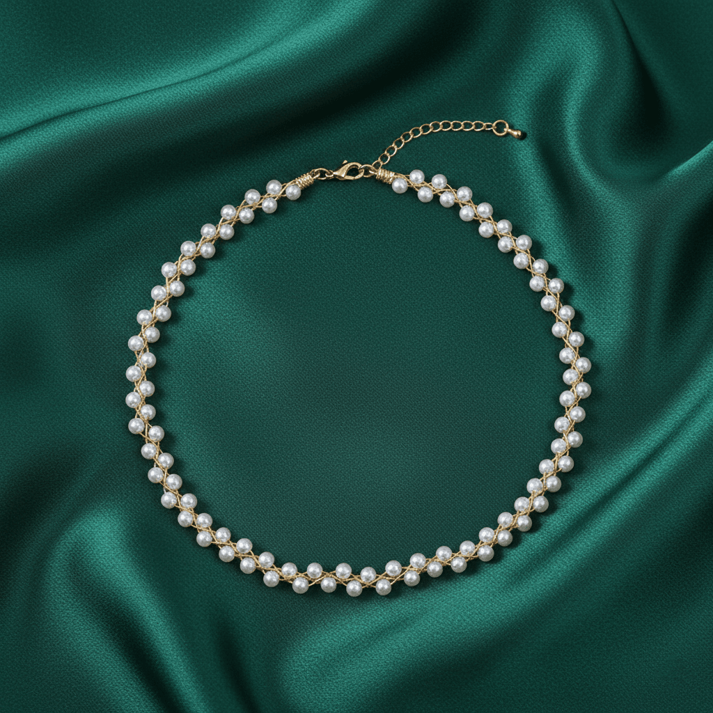 Pearl Link Collar Necklace