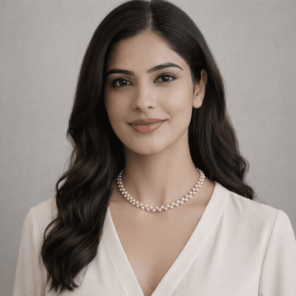 Pearl Link Collar Necklace