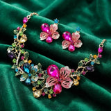 Butterfly Garden Statement Necklace Set
