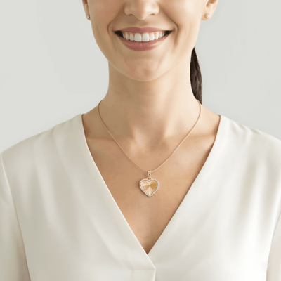 Radiant Heart Halo Pendant Necklace My Store 